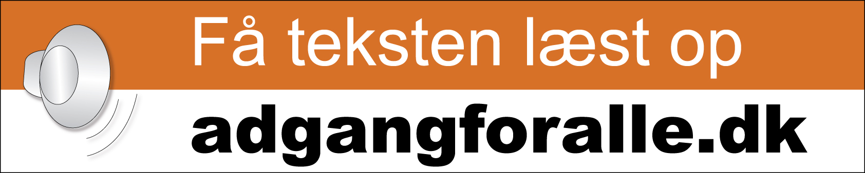 Tryk på linket, hvis du ønsker at hente og installere oplæsningsprogram